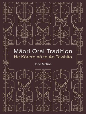 cover image of Maori Oral Tradition